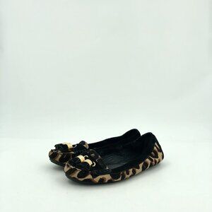 Louis Vuitton Lv Leopard Print Round-Toe Flats 36.5 Two-Tone Casual Shoes With D